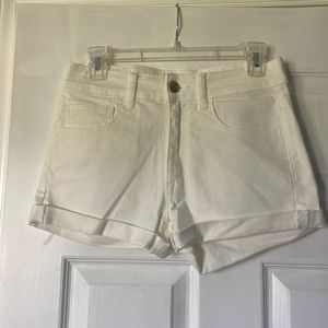 American Eagle White High Rise Jean Shorts